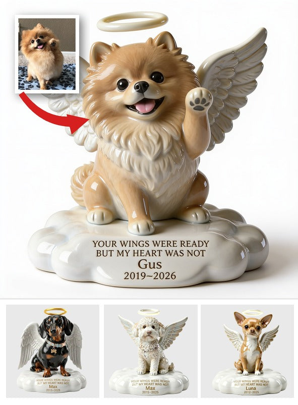 Plaque Acrylique Mémorial Personnalisée pour Chien Pomeranien Fluffy