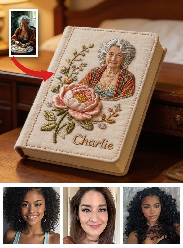 Personalized Birth Month Flower Leather Journal Custom Name Gift For Latina Mom