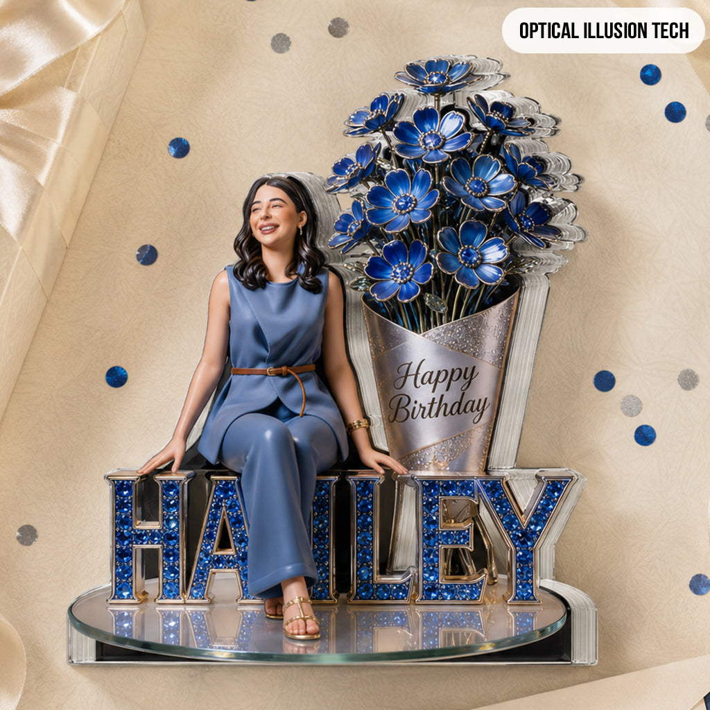 Custom Photo 21st Birthday Woman Custom Shaped Acrylic Plaque, Birthday Gift For Her