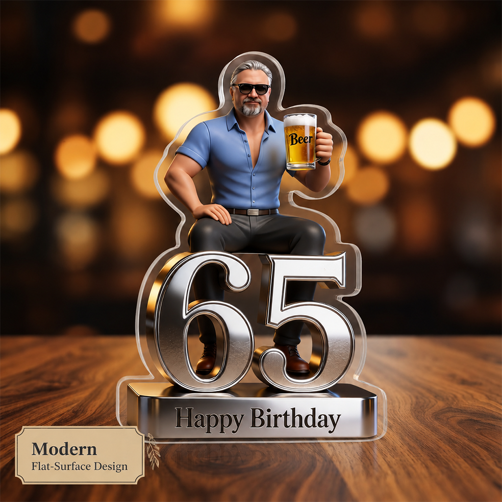 Personalized 50th Birthday Senior Woman Custom Shaped Acrylic Plaque Gift