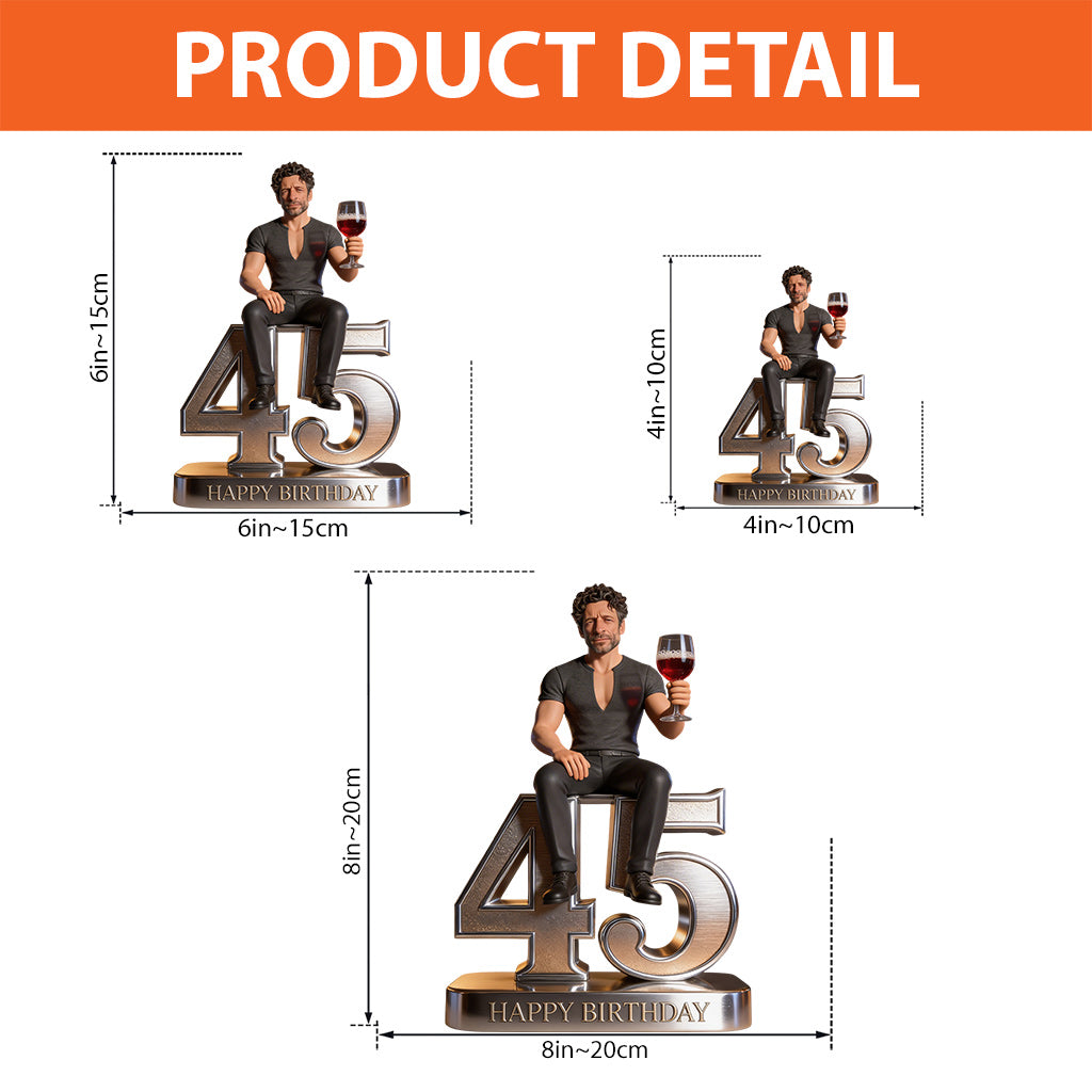 Personalized 21st Birthday Latino Man Custom Shaped Acrylic Plaque Gift for Him