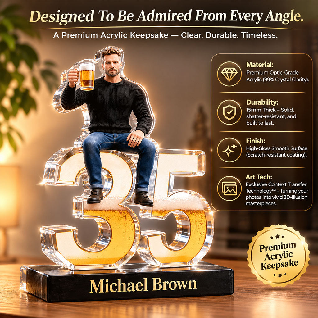 Personalized 21st Birthday Latino Man Custom Shaped Acrylic Plaque Gift