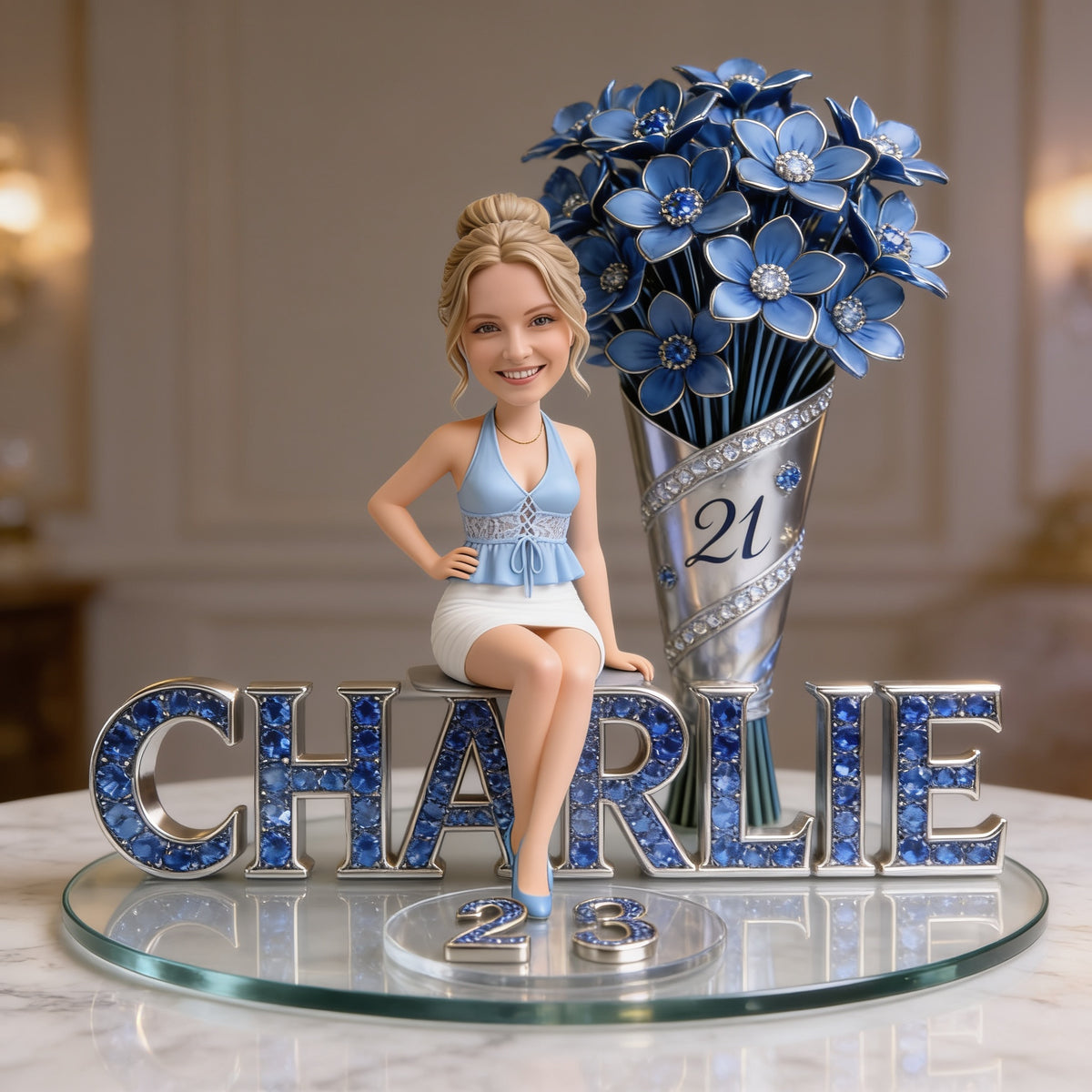 Custom Photo 21st Birthday Woman Custom Shaped Acrylic Plaque, Birthday Gift For Her