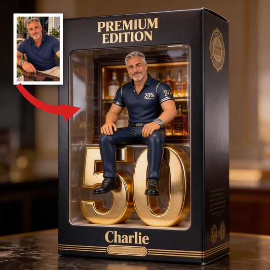 Personalized 50th Birthday Senior Latino Man Custom Shaped Acrylic Plaque Gift