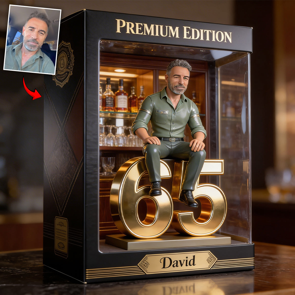 Personalized 50th Birthday Senior Latino Man Custom Shaped Acrylic Plaque Gift