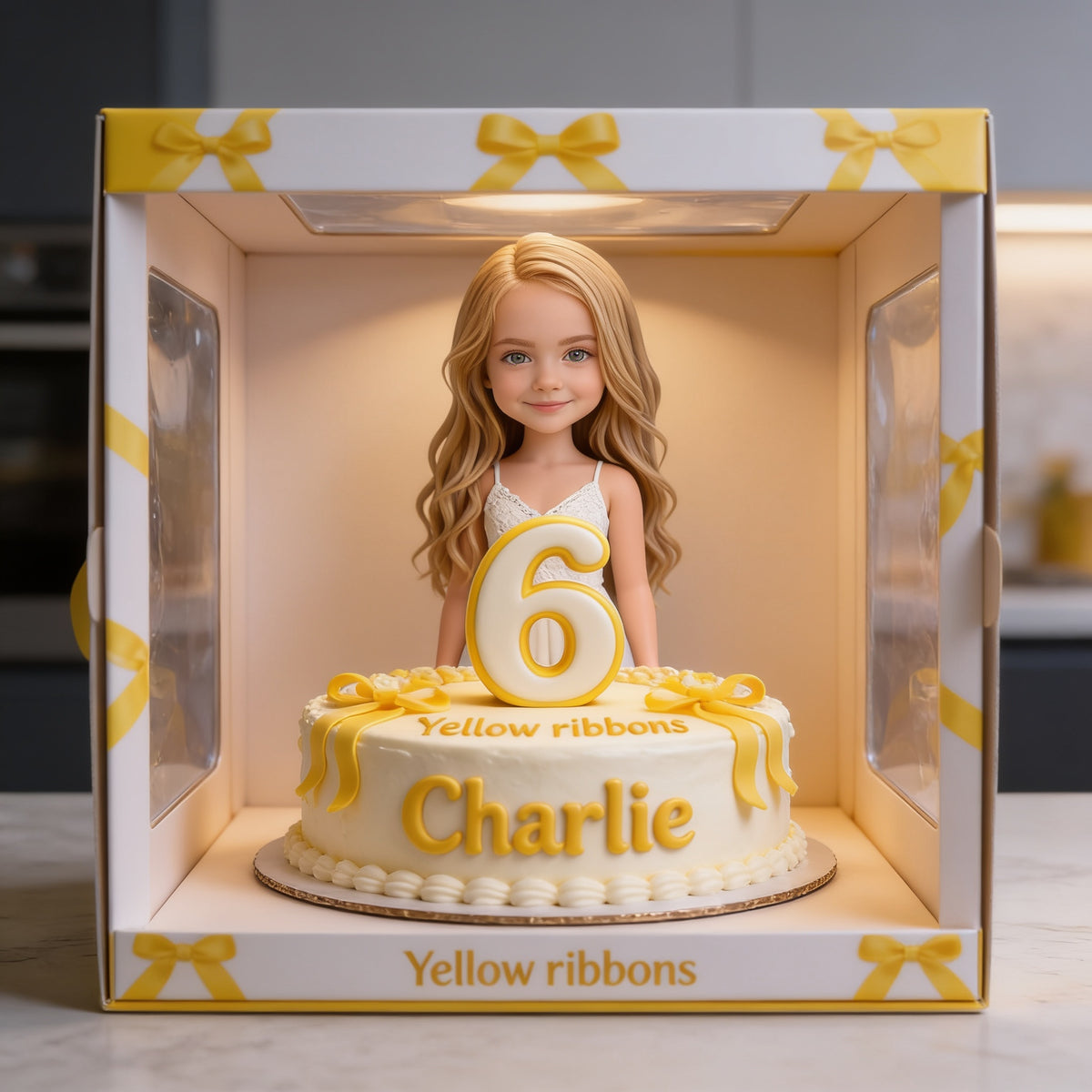 Plaque Acrylique Personnalisée Fille Blonde pour Anniversaire, Cadeau Fille Petite-Fille Nièce