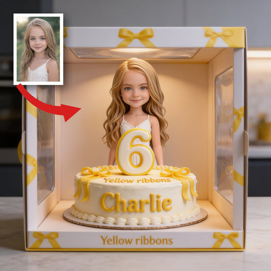 Personalized Birthday Little Blonde Girl Custom Shaped Acrylic Plaque, Daughter Granddaughter Niece Gift