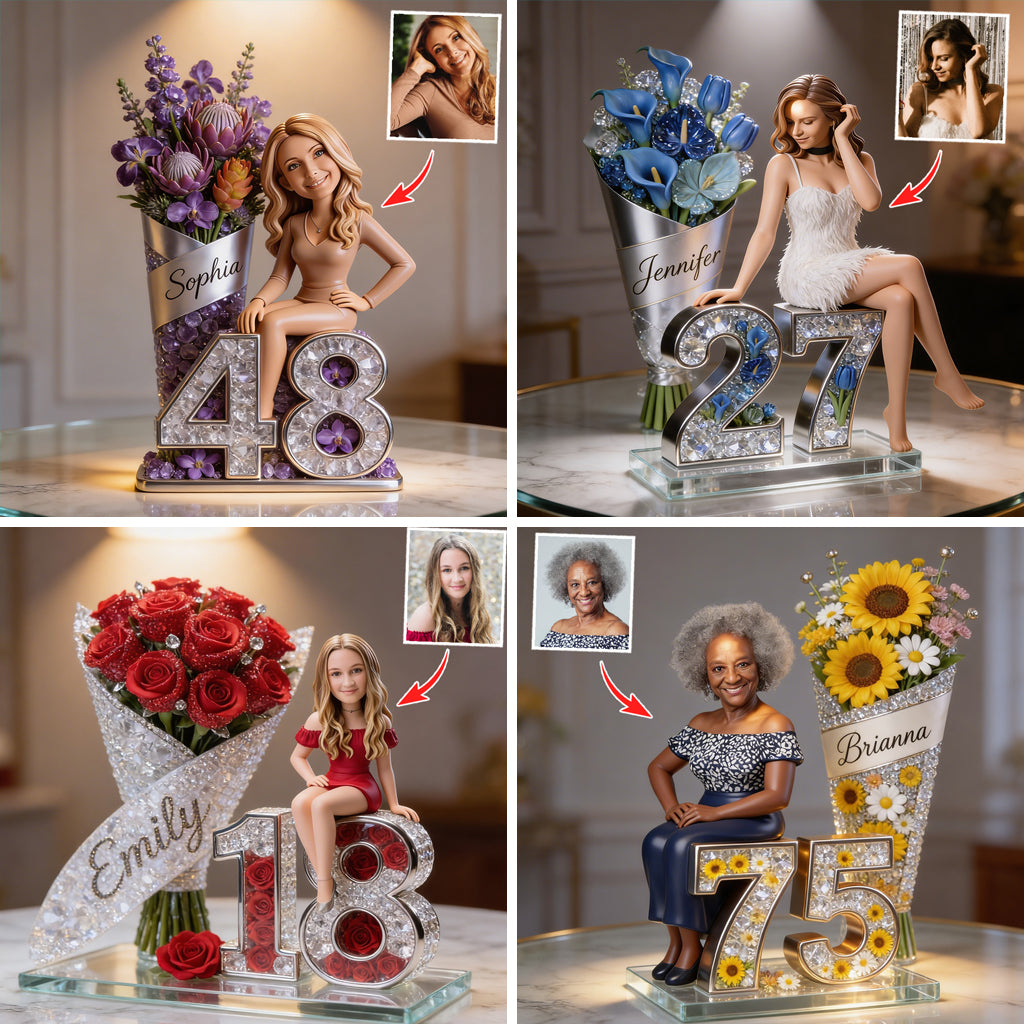 Custom Photo 21st Birthday Latina Woman Custom Shaped Acrylic Plaque Birthday Keepsake