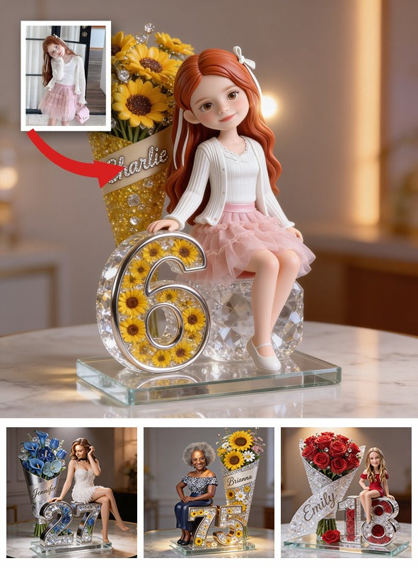 Plaque Acrylique Personnalisée Anniversaire Petite Fille, Cadeau d'Anniversaire pour Fille Filleule Petite-Fille