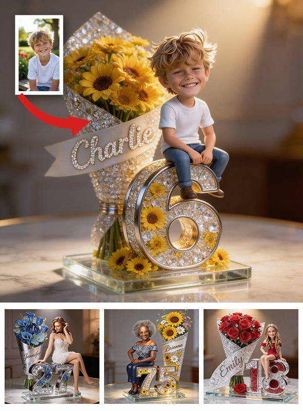 Custom Photo Birthday Little Boy Custom Shaped Acrylic Plaque Keepsake Gift