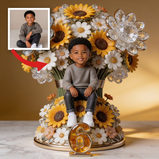 Plaque Acrylique Personnalisée Photo Garçon Noir, Cadeau pour Fils Petit-fils Neveu