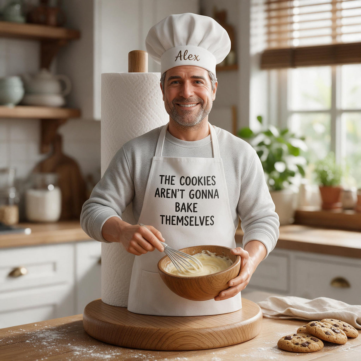 Support à Essuie-Tout Personnalisé Photo pour Papa Latino Papi Cadeau Décor Cuisine Amusant