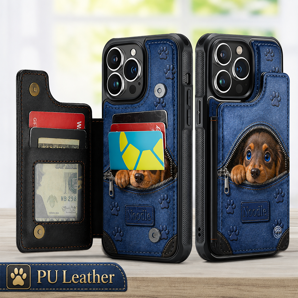 Personalized Peeking Pale Cream Yellow Labrador Retriever Wallet Phone Case Dog Lover Gift