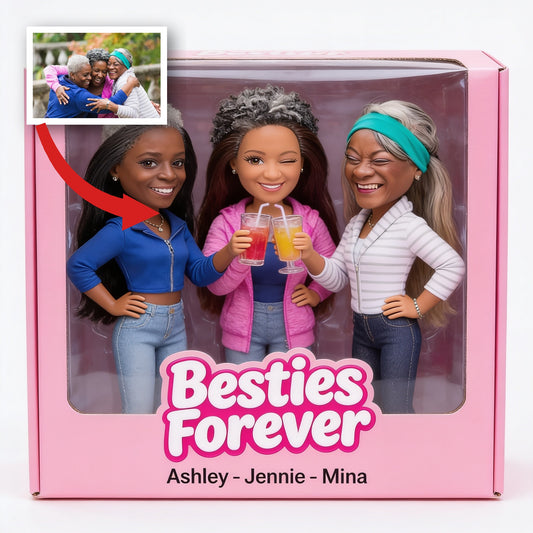 Custom Photo Older Black Female Best Friends Shaped Acrylic Plaque Bestie Forever Gift