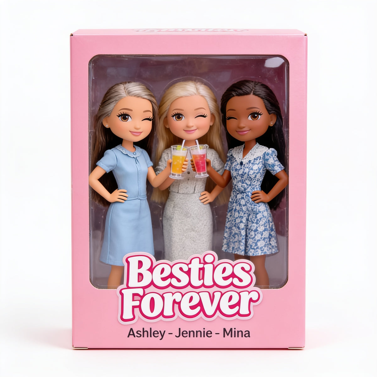 Custom Photo Older Female Best Friends Shaped Acrylic Plaque Besties Forever Gift
