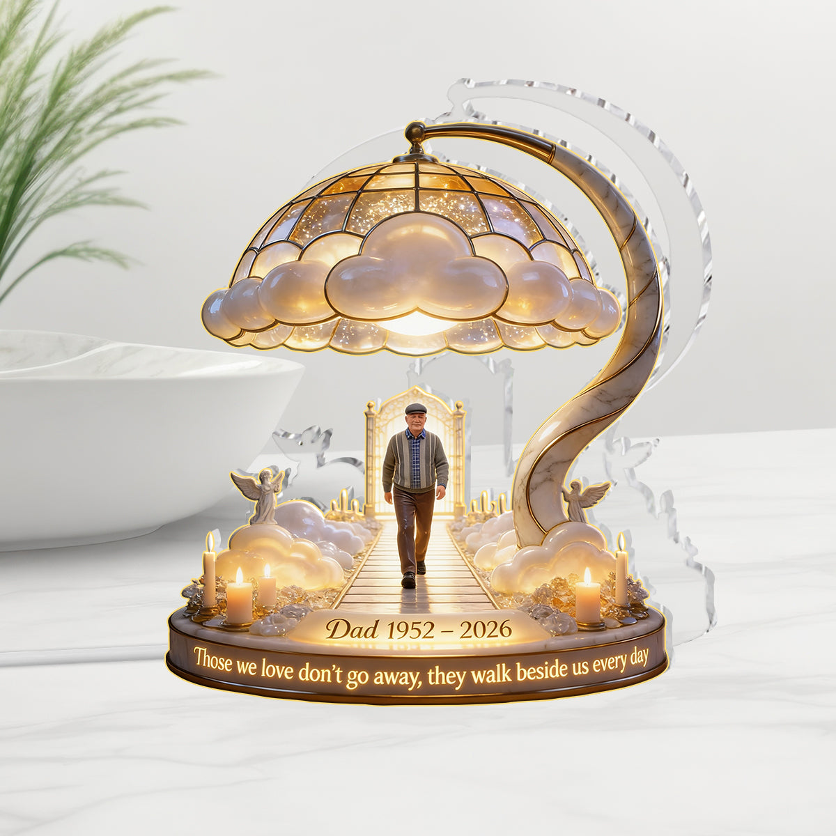 Personalized Latina Woman Memorial Acrylic LED Night Light Sympathy Gift