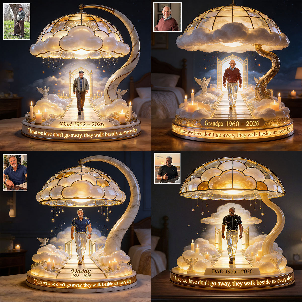 Personalized Latina Woman Memorial Acrylic LED Night Light Sympathy Gift