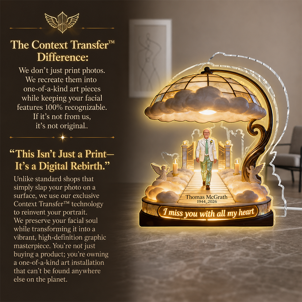 Personalized Little Girl Memorial Acrylic LED Night Light, Remembrance Gift for Daughter Granddaughter