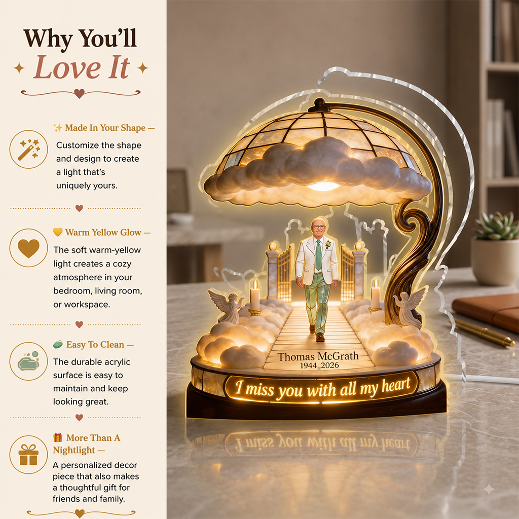 Personalized Latina Woman Memorial Acrylic LED Night Light Sympathy Gift