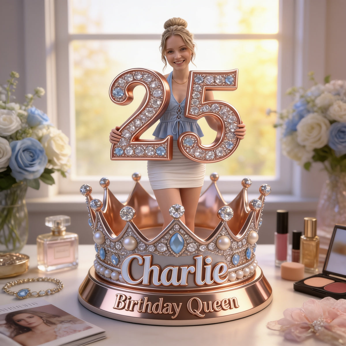 Personalized Birthday Woman Custom Shaped Acrylic Plaque, Birthday Queen Gift