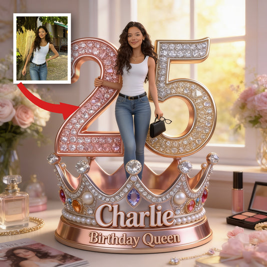 Personalized Birthday Latina Woman Custom Shaped Acrylic Plaque Gift for Her