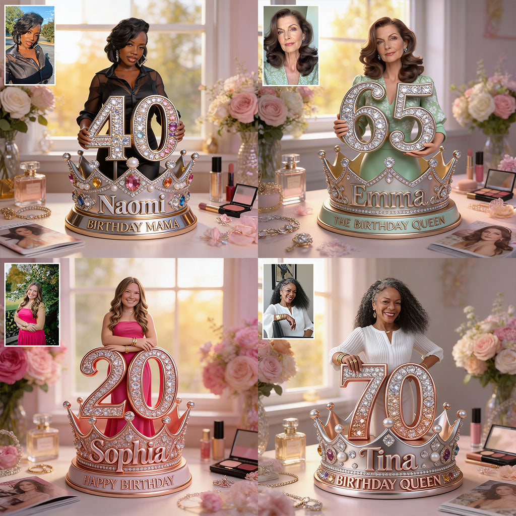 Personalized Birthday Black Little Girl Custom Shaped Acrylic Plaque, Daughter Granddaughter Niece Gift