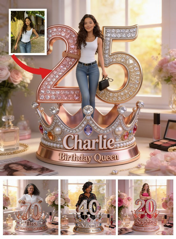Personalized Birthday Latina Woman Custom Shaped Acrylic Plaque Gift for Her