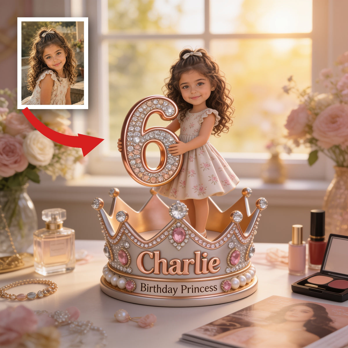 Personalized Birthday Latina Little Girl Custom Shaped Acrylic Plaque Gift for Daughter Granddaughter Niece