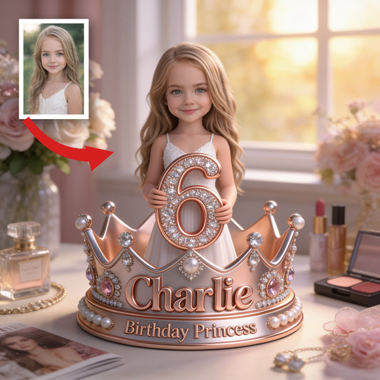 Personalized Birthday Little Girl Custom Shaped Acrylic Plaque Daughter Granddaughter Niece Gift
