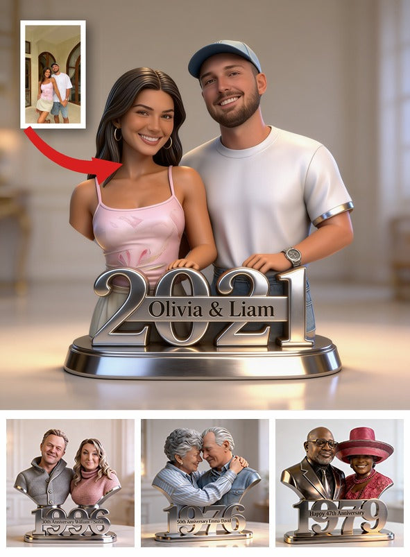 Personalized 5th Anniversary Latino Couple Custom Shaped Acrylic Plaque 2021 Keepsake Gift