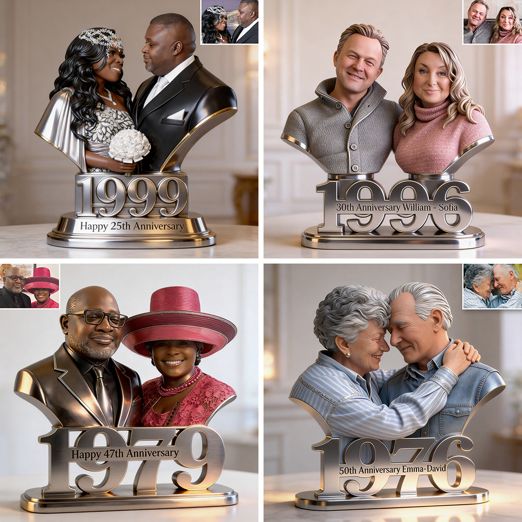 Custom Photo 10th Wedding Anniversary Latino Couple 2016 Acrylic Plaque