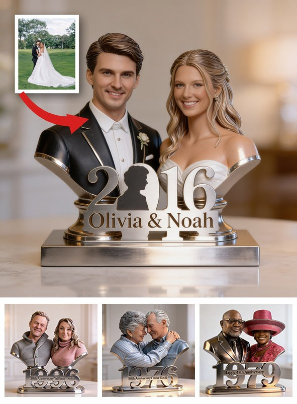Custom Photo 10th Wedding Anniversary Wedding Couple 2016 Acrylic Plaque, Couple Keepsake Gift