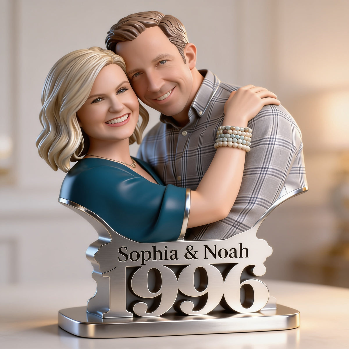 Custom Photo 30th Anniversary 1996 Middle-Aged Couple Acrylic Plaque Keepsake Gift