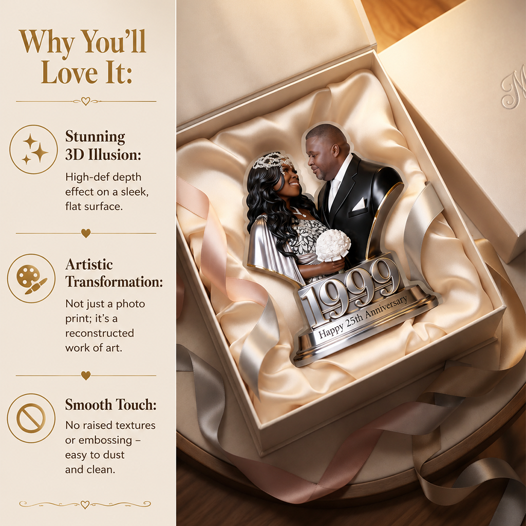 Custom Photo 30th Anniversary 1996 Middle-Aged Couple Acrylic Plaque Keepsake Gift