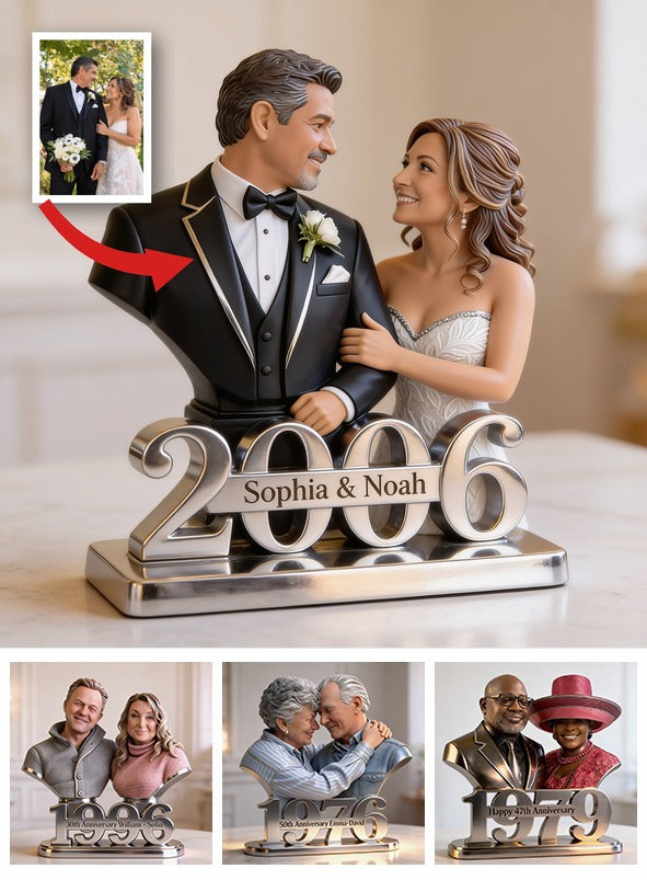 Custom Photo 20th Wedding Anniversary Middle-Aged Latino Couple 2006 Acrylic Plaque Gift