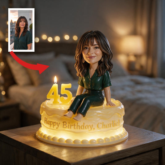 Personalized 50th Birthday Middle-Aged Latina Woman Acrylic LED Night Light Gift