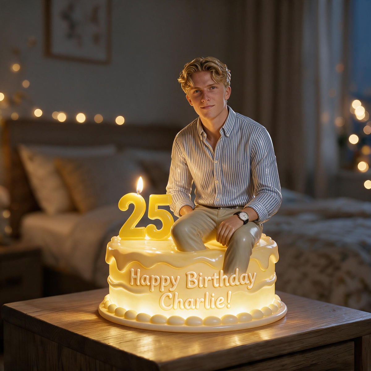 Lampe de Nuit LED Personnalisée pour 21ème Anniversaire