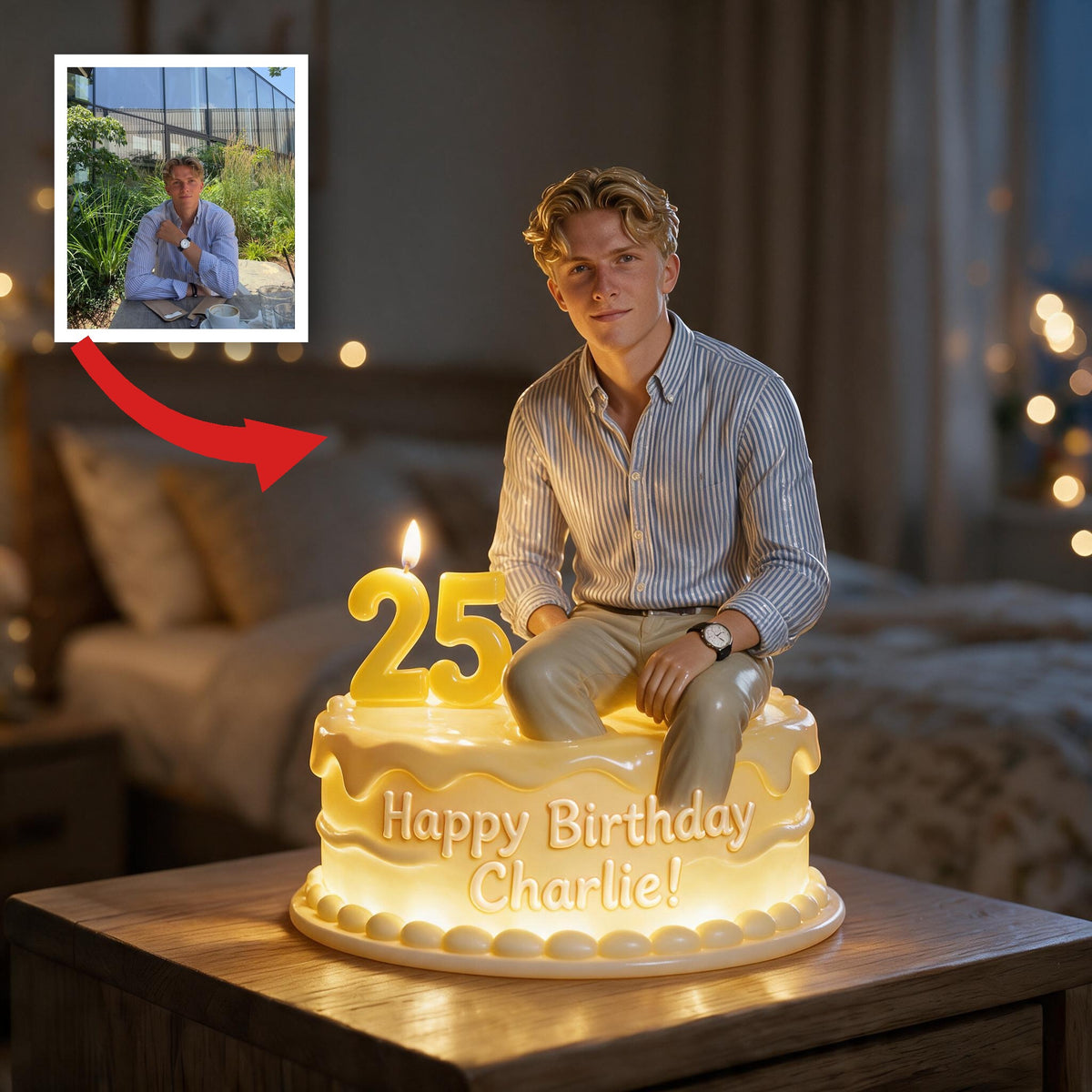 Lampe de Nuit LED Personnalisée pour 21ème Anniversaire