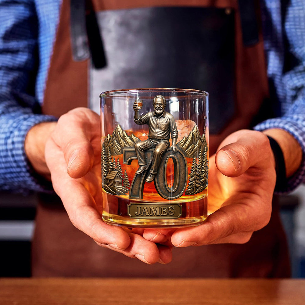 Personalized 25th Birthday Latino Man Whiskey Glass Gift For Husband Boyfriend Son