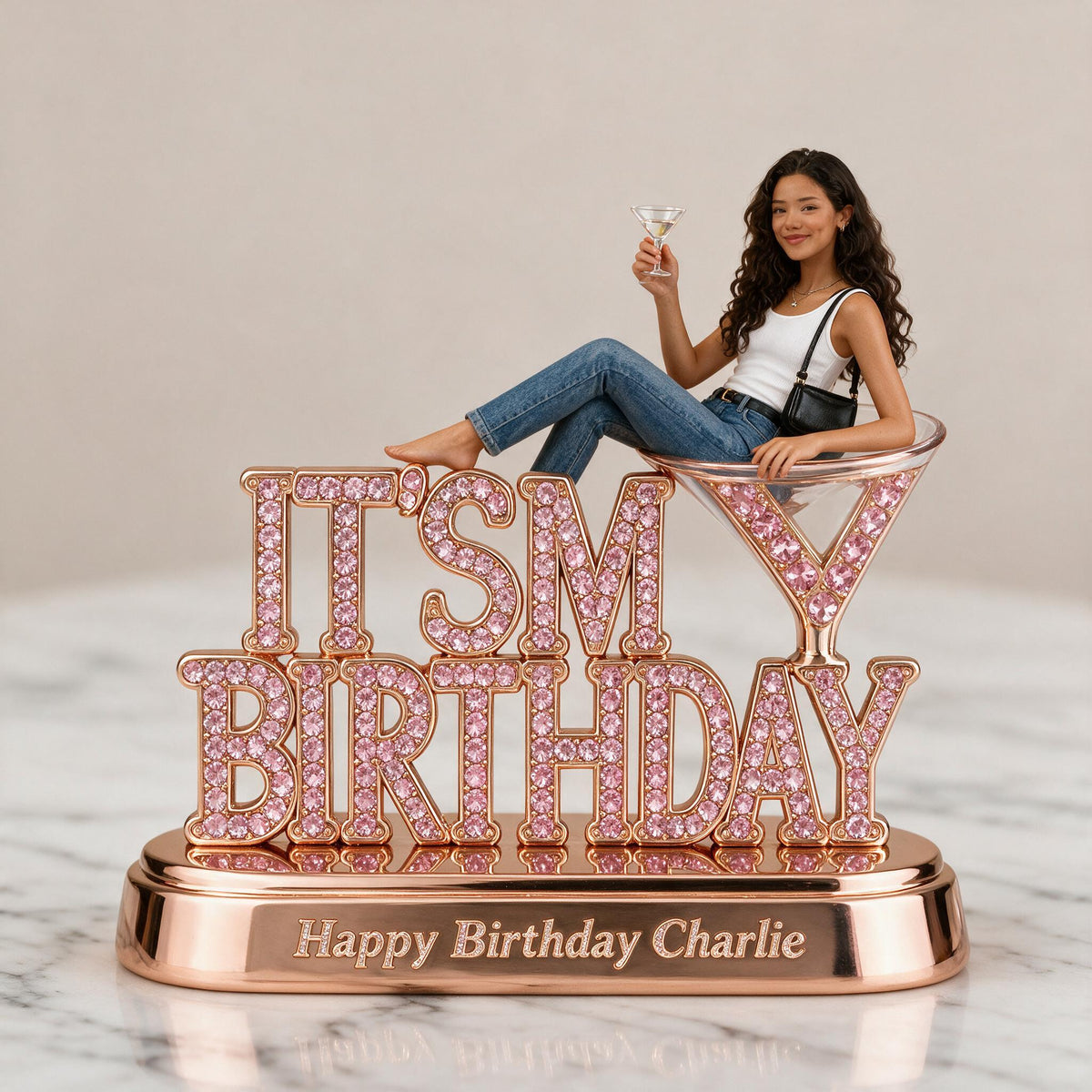 Plaque Acrylique Personnalisée pour le 21e Anniversaire d'une Femme Latina