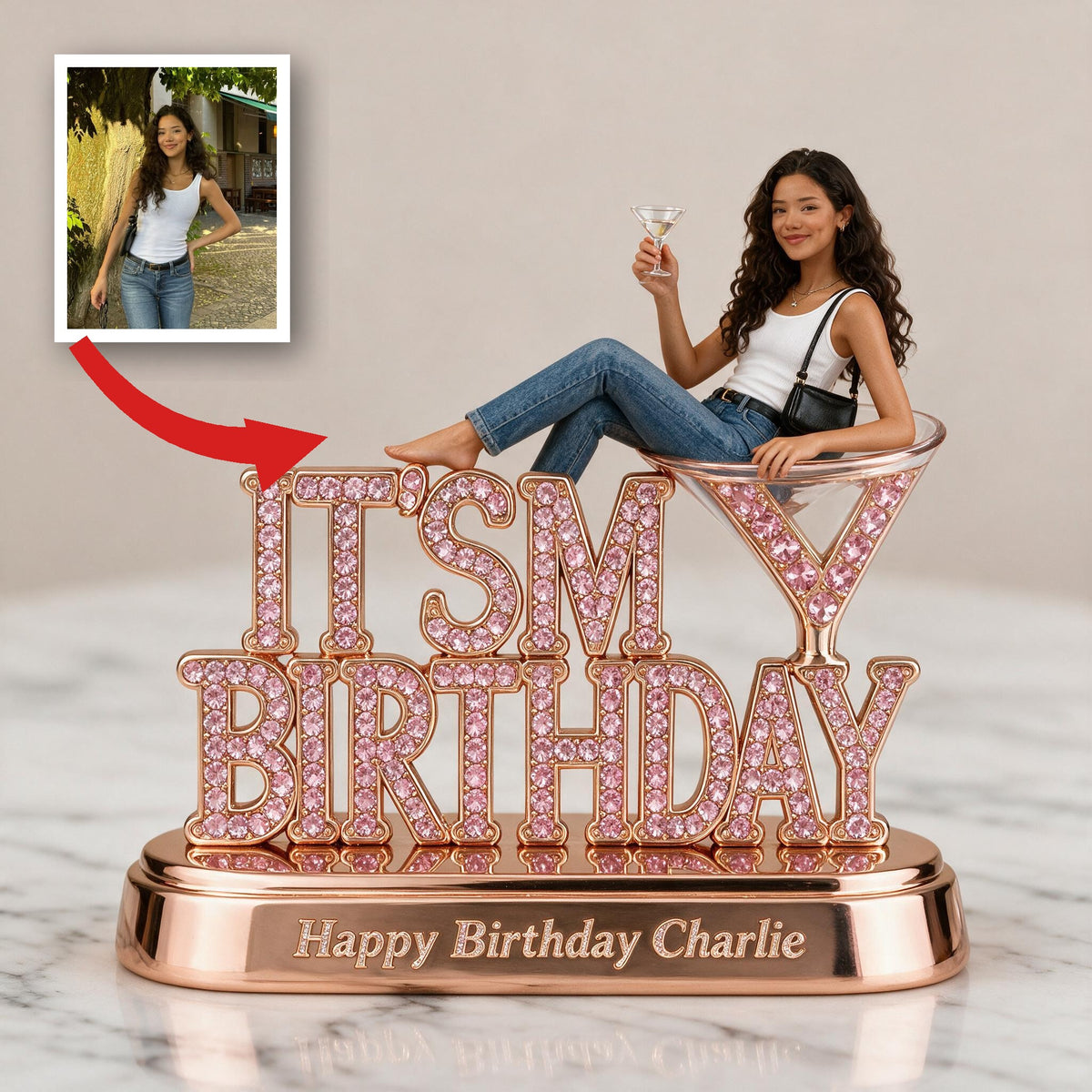 Plaque Acrylique Personnalisée pour le 21e Anniversaire d'une Femme Latina