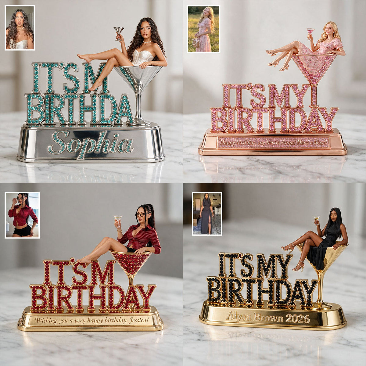 Personalized 70th Birthday Older Woman Acrylic Plaque, Mom Grandma Wife Gift