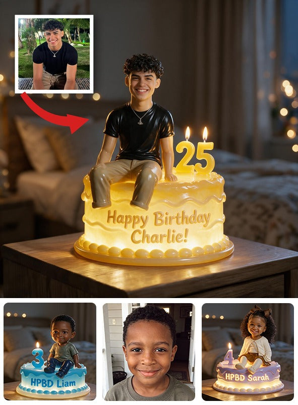 Personalized 25th Birthday Latino Man Acrylic LED Night Light Keepsake Gift