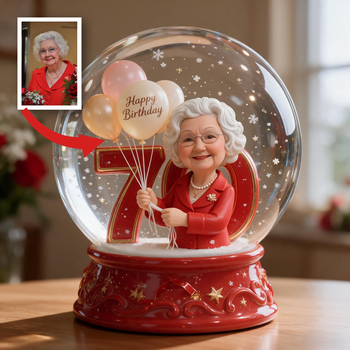 Personalized 70th Birthday Older Woman Acrylic Plaque Grandma Keepsake Gift
