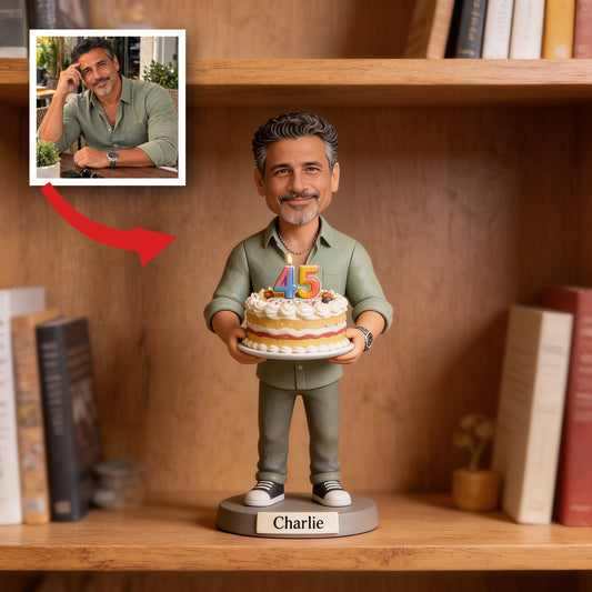 Personalized 45th Birthday Middle-Aged Latino Man Custom Shaped Acrylic Plaque Gift