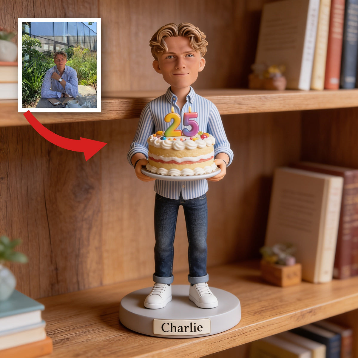 Plaque Acrylique Personnalisée pour Homme - Anniversaire 25 Ans