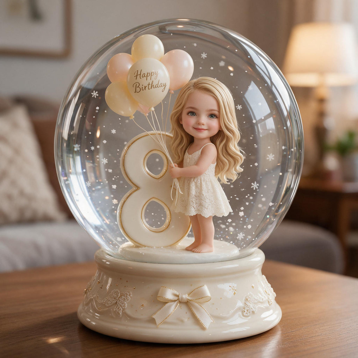 Plaque en acrylique personnalisée pour l'anniversaire d'une petite fille