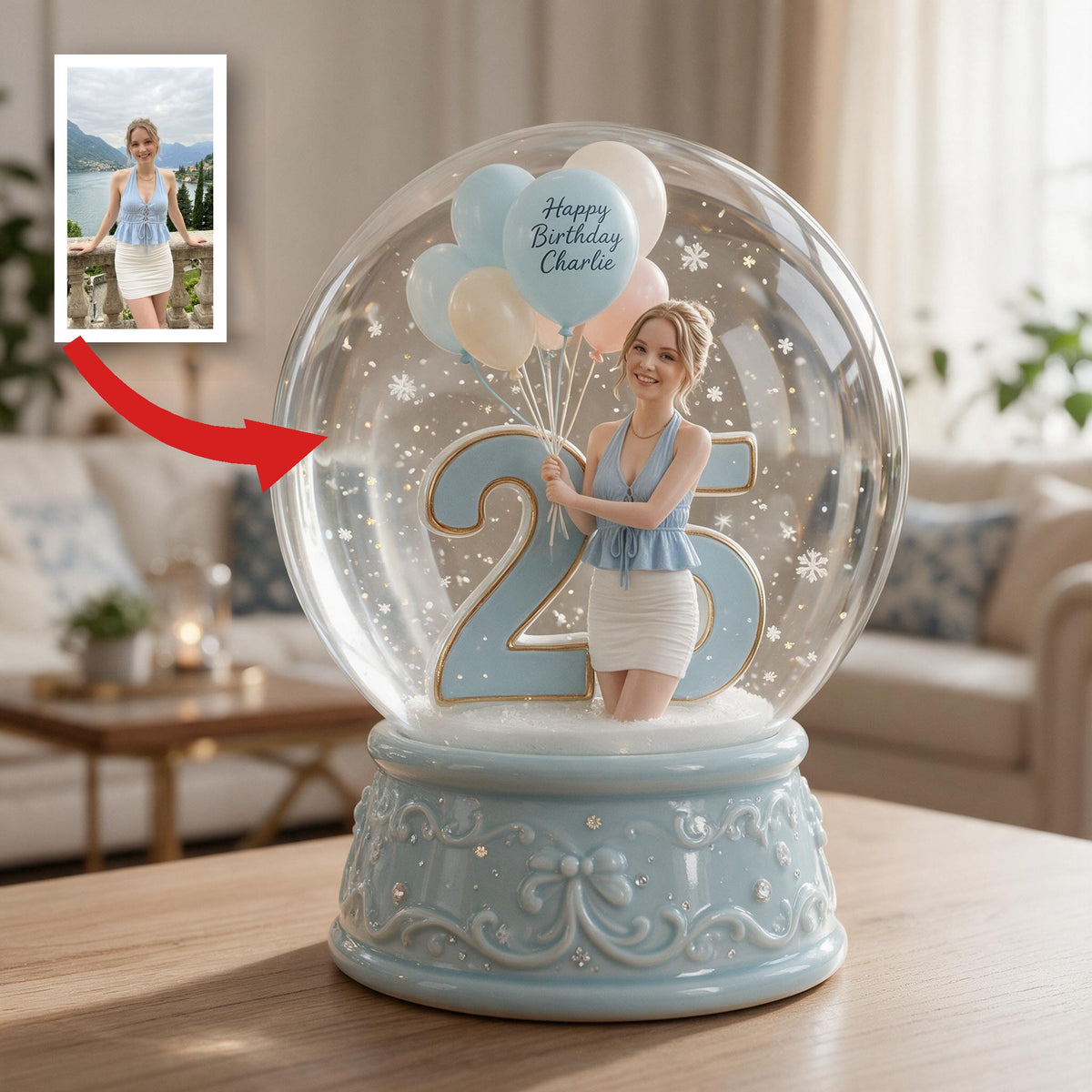 Plaque Acrylique Personnalisée pour le 25ème Anniversaire Femme