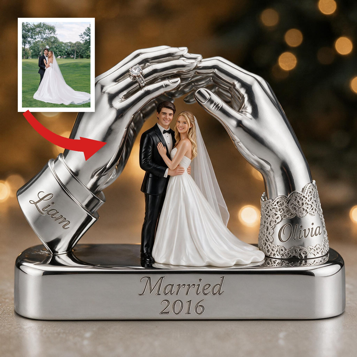 Plaque Acrylique Personnalisée pour le 10ème Anniversaire de Mariage | Cadeau Couple 2016