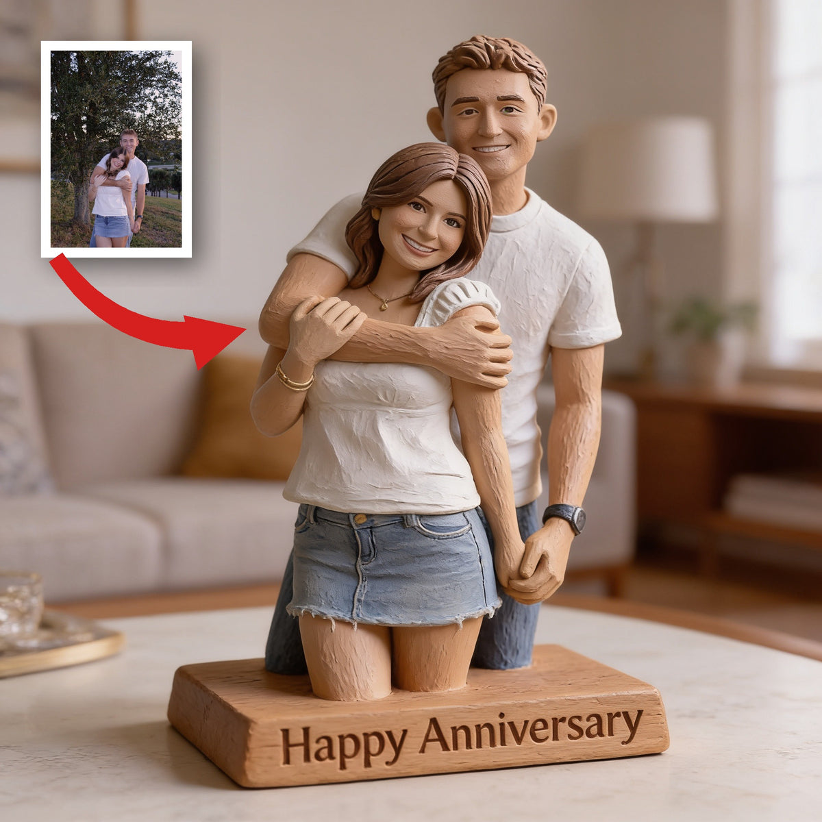 Plaque Acrylique Personnalisée 5ème Anniversaire 2021 Cadeau Couple
